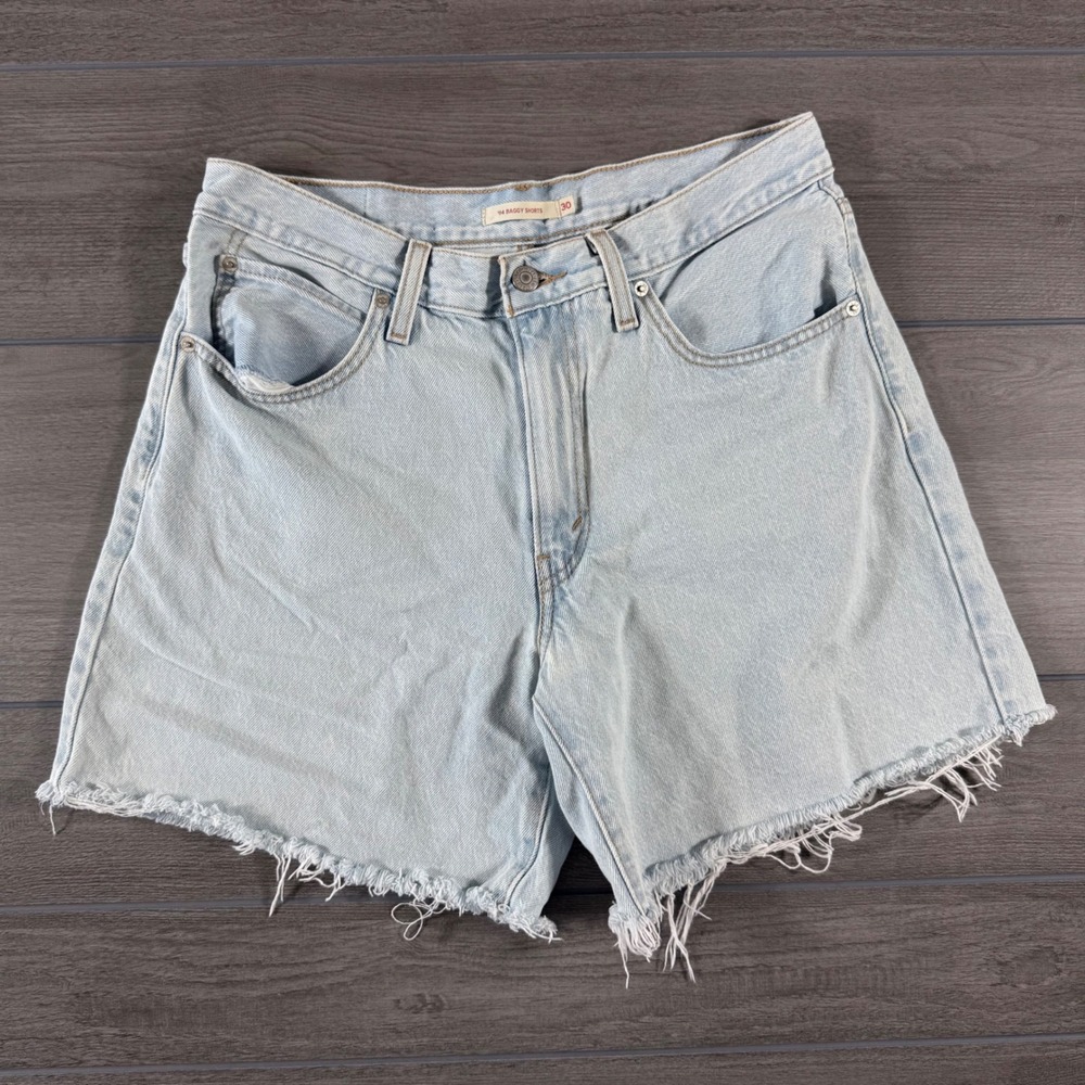 Levi's Light Wash Blue Denim Jean Shorts